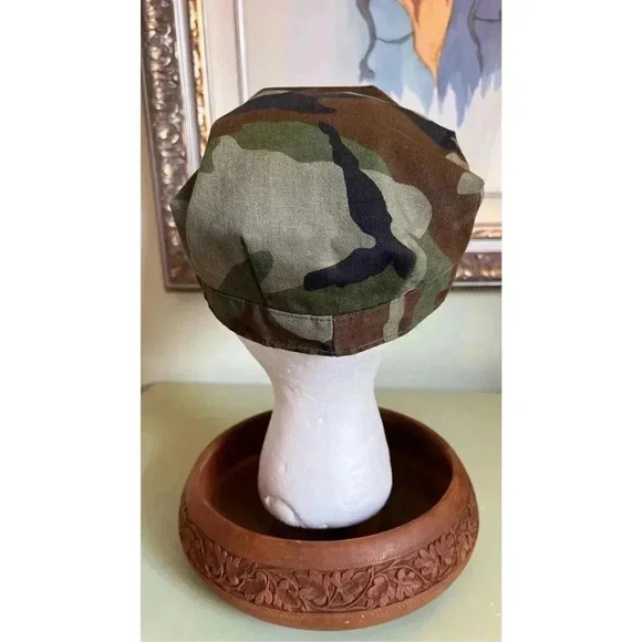 Vintage United State Military Army Officer Cap Hat Camouflage - Picture 3 of 7